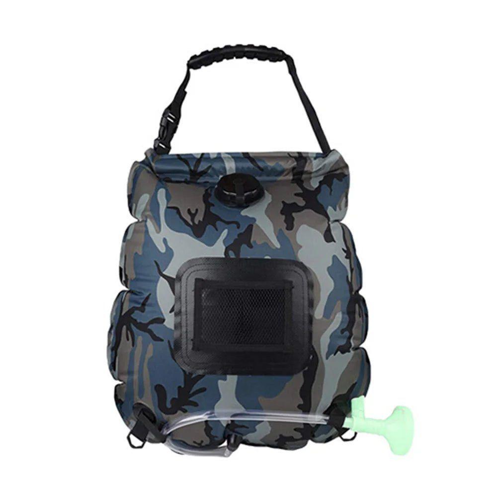 20L Water Bag Outdoor Camping Hiking Solar Shower Bag Heating Camping Shower Climbing Water Bag Hose Switchable Shower Head - Steam Soothe