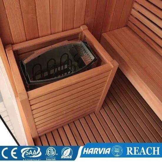 2 Meter indoor dry sauna room Two Lounges LED Dry Sauna Room M-6050 - Steam Soothe