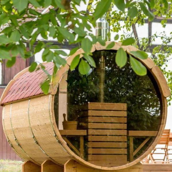 Hot Sale Sauna Outdoor Red Cedar Wooden Traditional Barrel Sauna Room - Steam Soothe
