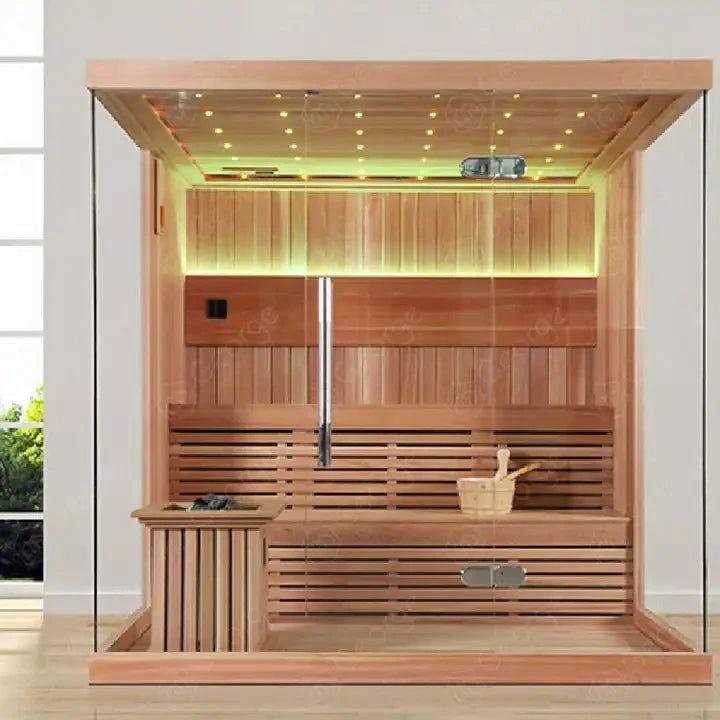 Indoor Luxury Bathroom Wooden Steam Sauna Room Shower Combination In Foshan - Steam Soothe