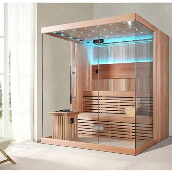 Indoor Luxury Bathroom Wooden Steam Sauna Room Shower Combination In Foshan - Steam Soothe