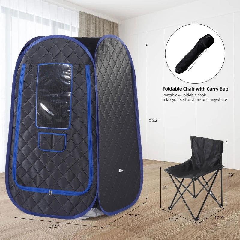 New Sauna Set Steam Sauna Home Spa with 4L & 1500W Large Steam Generator 16 Levels Remote Control for Relaxation - Steam Soothe