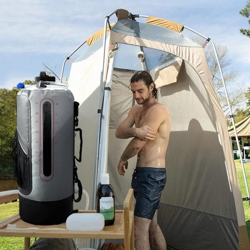 Outdoor Large Capacity Portable Camping Shower Bag Solar Shower bag Sports Climbing Bath Watertight Bag 12L Water Storage Pocket - Steam Soothe