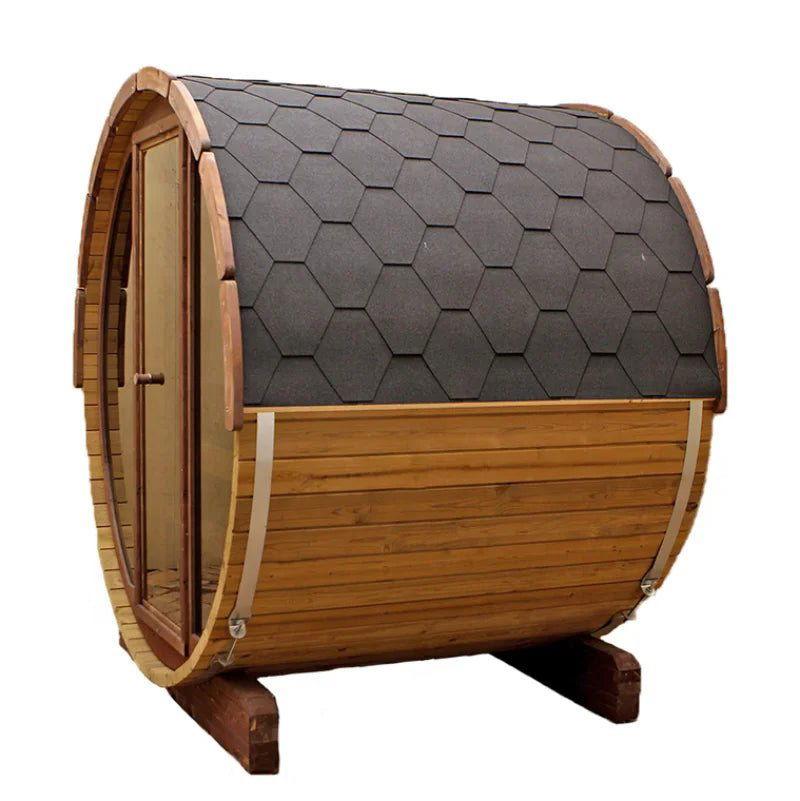 Outdoor Red Cedar Barrel Sauna Kit - Steam Soothe