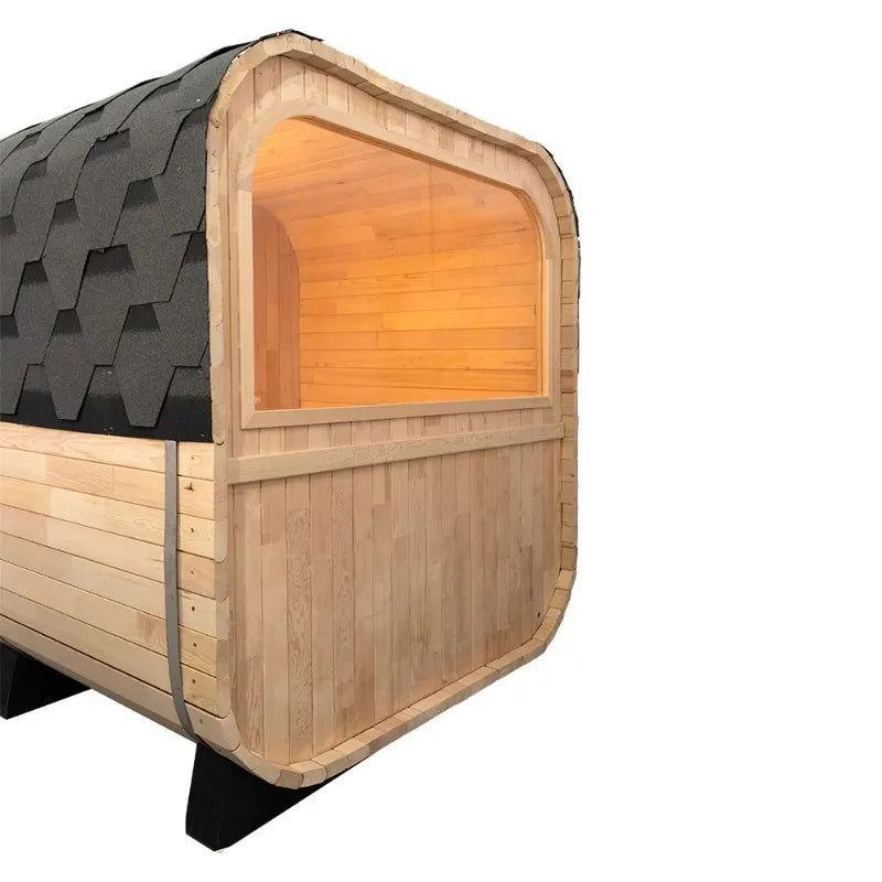 Outdoor Sauna Room Red Cedar Cube Sauna Room With Stove - Steam Soothe