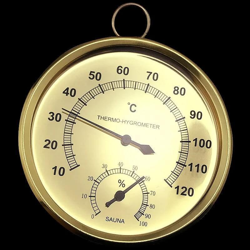 Wooden Sauna Thermometer: Temperature and Hygrometer Measurement - Steam Soothe