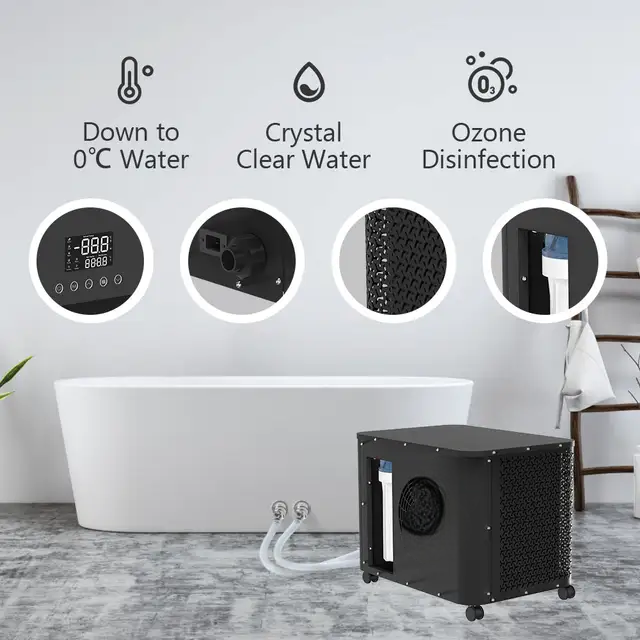 Acrylic Cold Plunge with Chiller/Wifi Steam Soothe