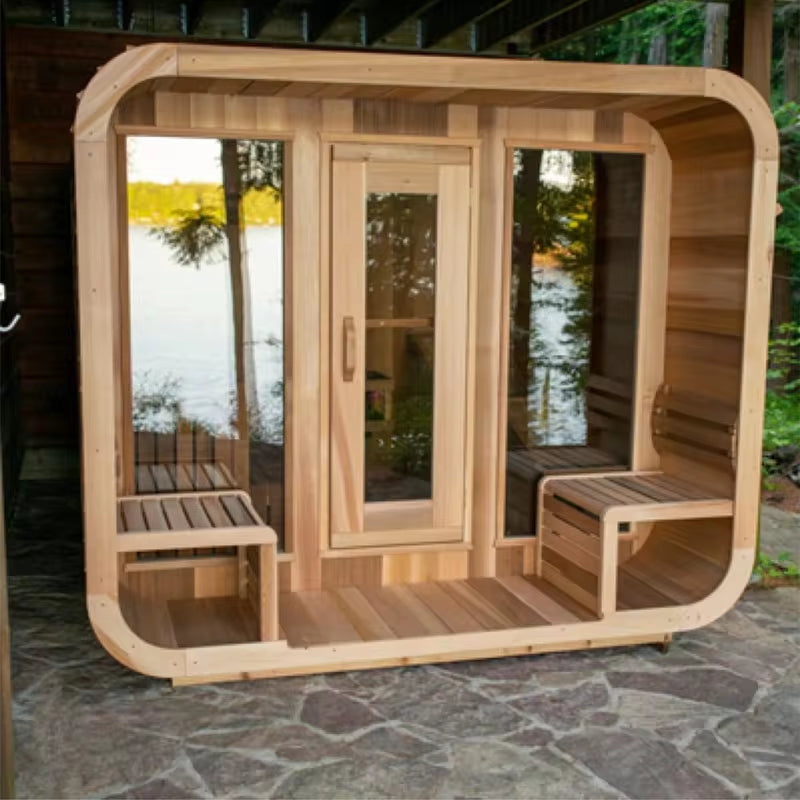 Luna - Premium Red Cedar Outdoor Sauna - SteamSoothe