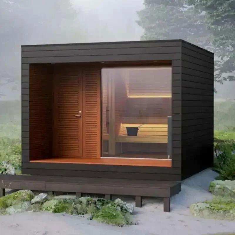 High end luxury customized Canadian hemlock outdoor traditional steam sauna wooden room - Steam Soothe 