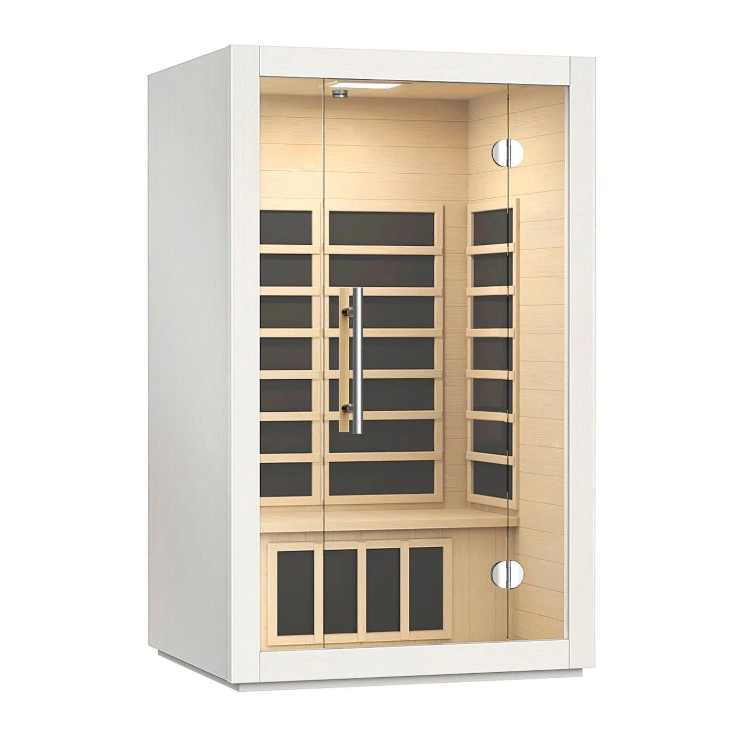 Home Infrared Sauna Room with LED Light Therapy for 1-2 Persons - Steam Soothe 