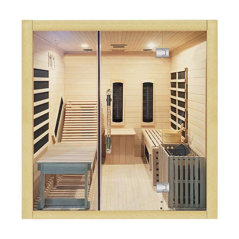 Traditional Style Indoor Wooden Infrared dry steam sauna room - Steam Soothe 