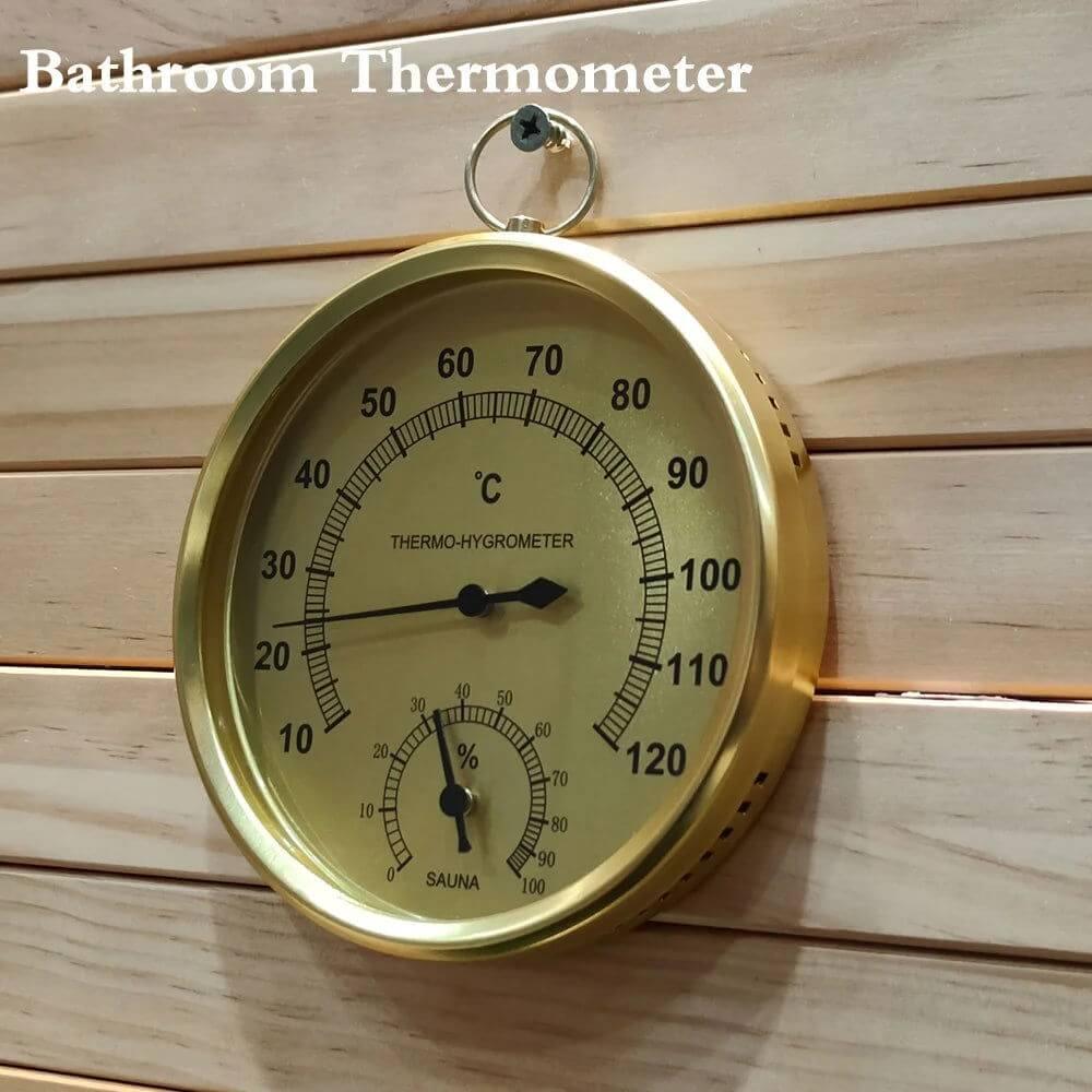 Wooden Sauna Thermometer: Temperature and Hygrometer Measurement - Steam Soothe 