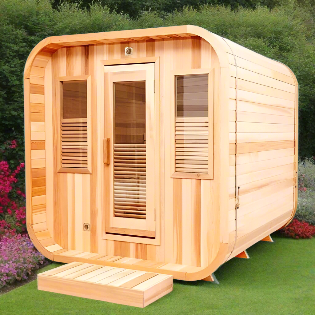 Traditional Outdoor Infrared Wet Steaming Sauna Room - 6 Person SteamSoothe