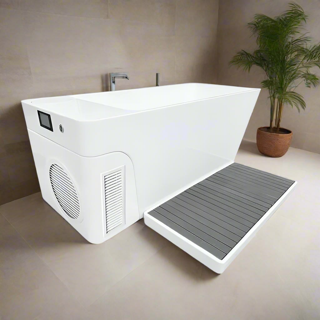 Acrylic Ice Bath Tub with Ozone System with 1 HP Chiller SteamSoothe