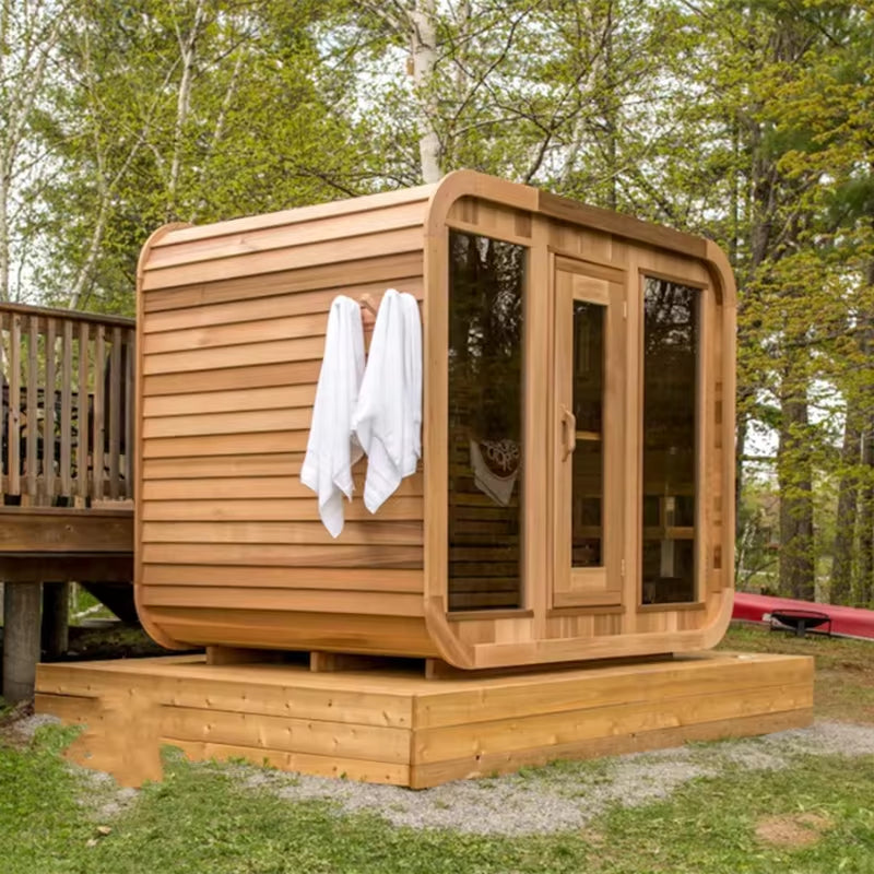 Luna - Premium Red Cedar Outdoor Sauna - SteamSoothe